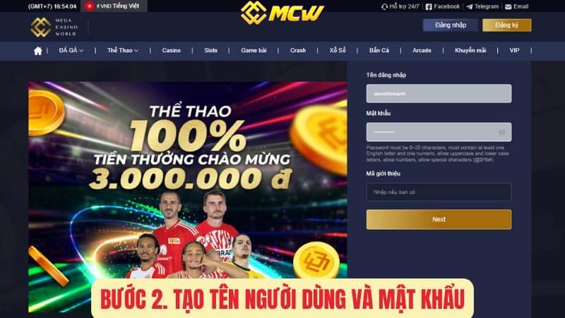 Bước 2. Tạo Tên Người Dùng Và Mật Khẩu